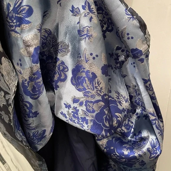 Oleg Cassini | Metallic Brocade Knee Length Dress - Picture 7 of 11